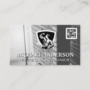 Carte De Visite Poids de la salle de sport   Flexion de l'homme at