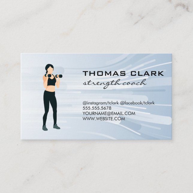 Carte De Visite Poids de levage des femmes | Fitness (Devant)