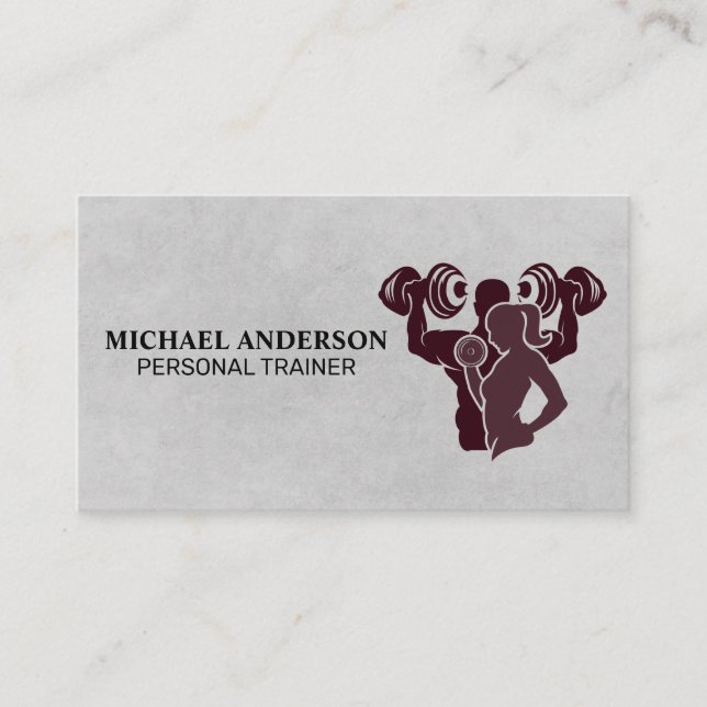 Carte De Visite Poids de levage pour femme homme | Fitness (Devant)
