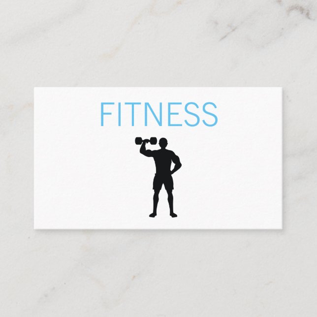 Carte De Visite Poids fitness Simple Noir et Blanc (Devant)