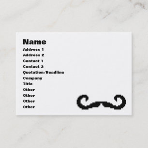 Carte De Visite Poignée de 8 bits Pixel Moustache