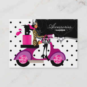 Carte De Visite Poignée de mode pour fille de Scooter-salon Nail