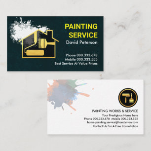 Carte De Visite Poignée de peinture murale sale Handyman