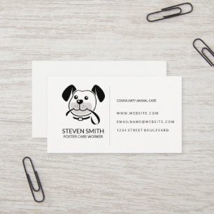 Carte De Visite Poignée de retenue de chien Protection des anima