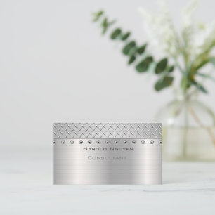 Carte De Visite Poignée industrielle Acier métallique inoxydable