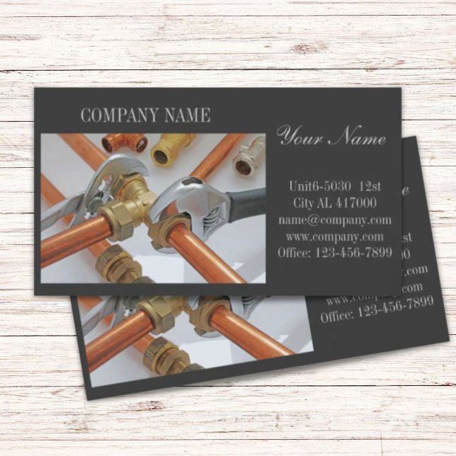 Carte De Visite Poignée pour outils de plomberie de construction (Handyman Construction plumbing tools plumber Business Card)