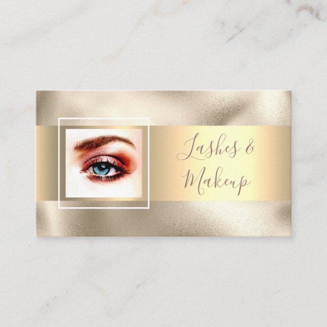 Carte De Visite Poignées et maquillage, do-it-yourself Nom/Photo,  (Devant)