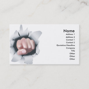 Carte De Visite Poing poinçonnant la conception à haute impressi