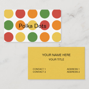 Carte De Visite Point Coloré 