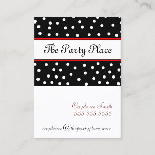 Carte De Visite Point-Marron noir et blanc