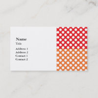 Pointe Polka blanche, rouge et orange
