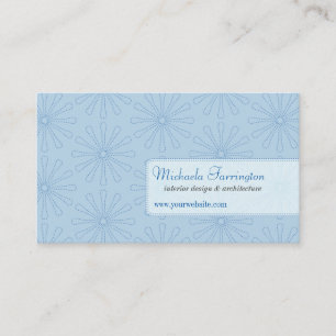 Carte de visite pointillé de bleu de poudre de