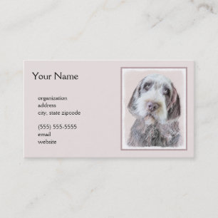 Carte De Visite Pointing à poils durs Peinture Griffon - Art Chien