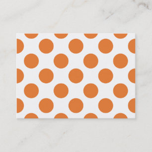 Carte De Visite Points blancs et orange
