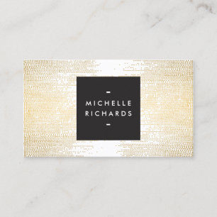 Carte De Visite Points Faux Gold Confetti Motif moderne