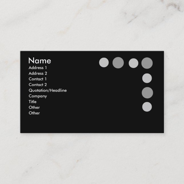 Carte De Visite Points gris (Devant)