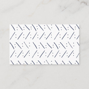 Carte De Visite Points n Tirets Motif d'aquarelle géométrique mo