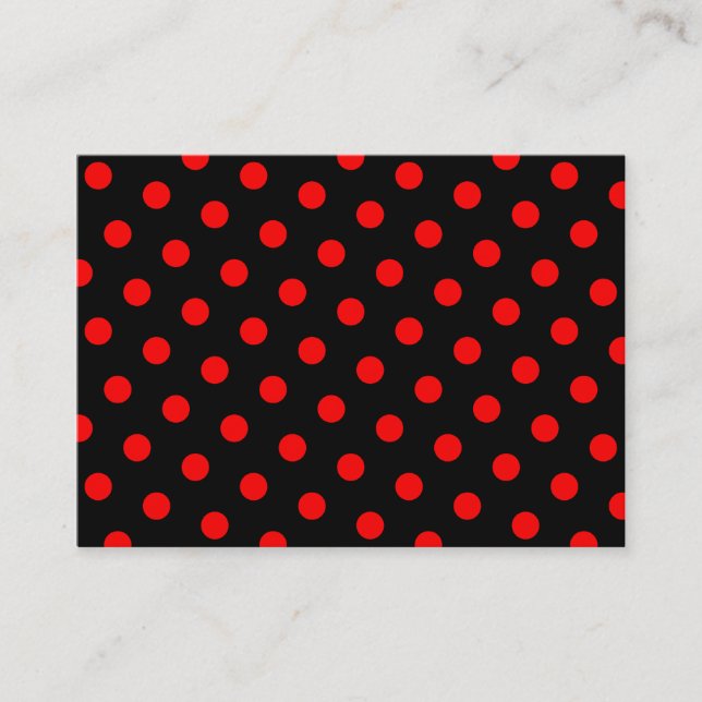 Carte De Visite Points noirs et rouges (Devant)
