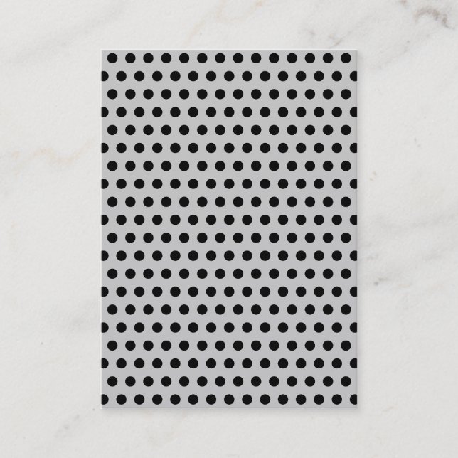 Carte De Visite Points noirs sur gris clair (Devant)