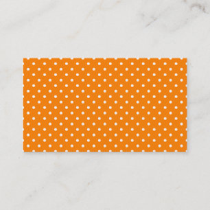 Carte De Visite Points oranges et blancs