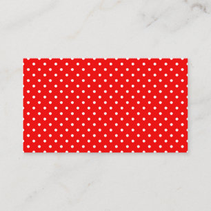Carte De Visite Points rouges et blancs
