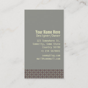 Carte De Visite Points subtils