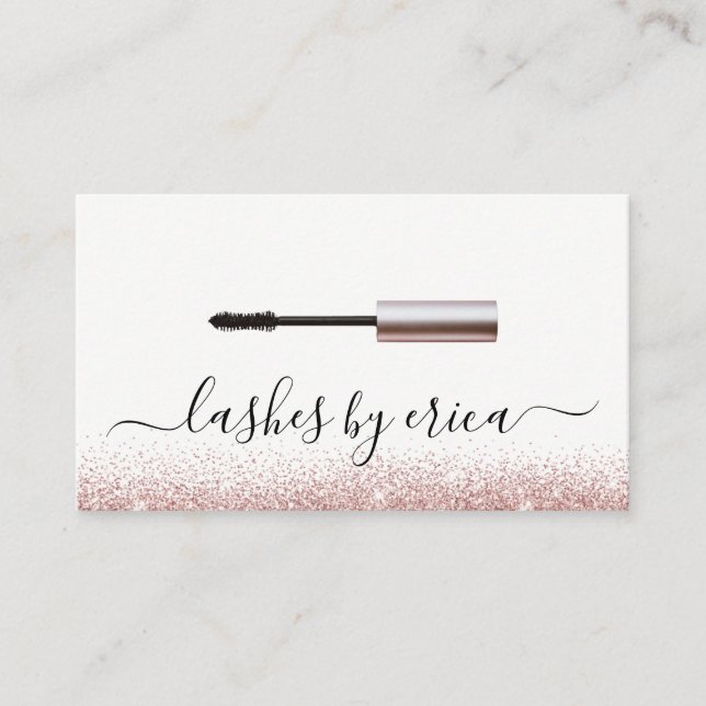 Carte De Visite Poireaux maquillage Artiste Rose Gold Mascara bros (Devant)