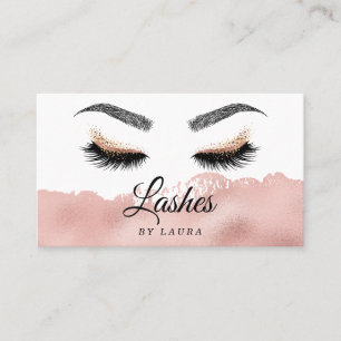 Carte De Visite Poireaux maquillage Artiste Rose Gold Mascara Brow