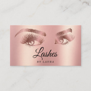 Carte De Visite Poireaux maquillage Artiste Rose Gold Mascara Brow