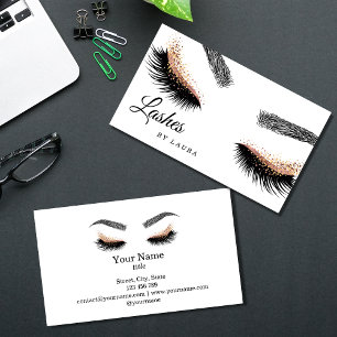 Carte De Visite Poireaux maquillage Artiste Rose Gold Mascara Brow
