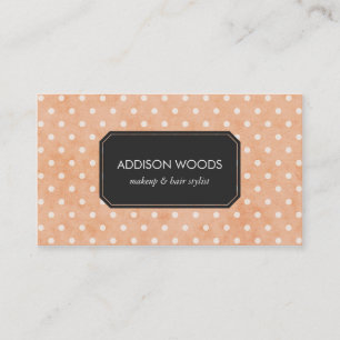 Carte De Visite Pois assez rose professionnel