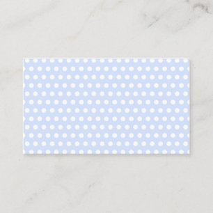 Carte De Visite Pois blancs sur Baby Blue