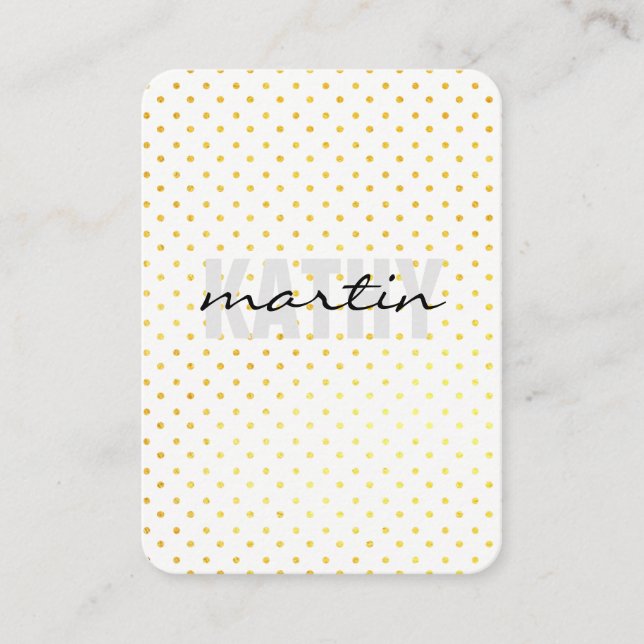 Carte De Visite Pois de texte gras et cursifs (Devant)