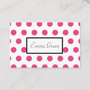 Carte De Visite Pois Motif de petite fille rose