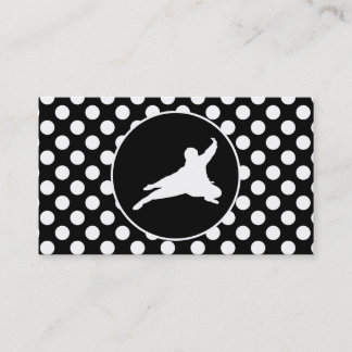 Carte De Visite Pois noirs et blancs ; Ninja