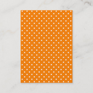 Carte De Visite Pois orange et blanc
