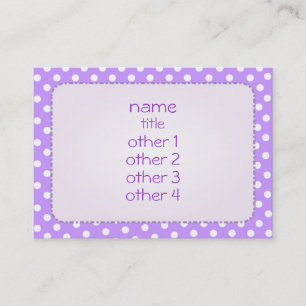 Carte De Visite Pois pourpre