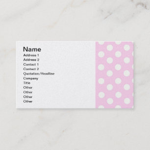 Carte De Visite Pois rose pastel