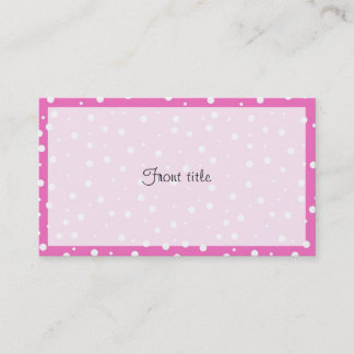 Carte De Visite Pois sur Arrière - plan rose