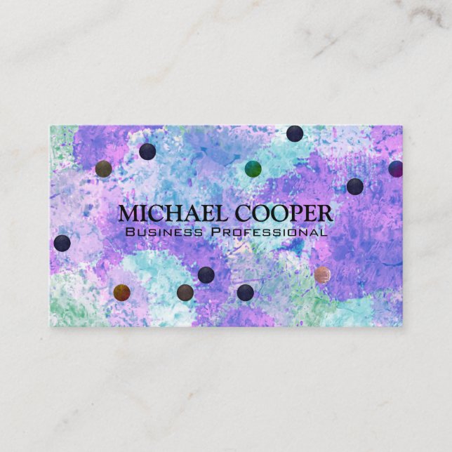 Carte De Visite Pois | Texture artistique Retour (Devant)