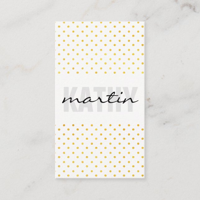 Carte De Visite Pois / Trendy Text Overlay (Devant)