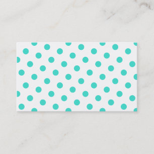 Carte De Visite Pois turquoise