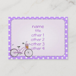 Carte De Visite Pois vélos et violets