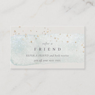 Carte De Visite Poisson Abstrait Silver Aqua Rediriger un ami