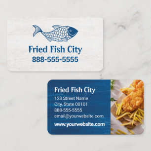 Carte De Visite Poisson et chips   Restaurant de fruits de mer   T