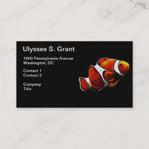 Carte De Visite Poissons oranges tropicaux de clown de Clownfish