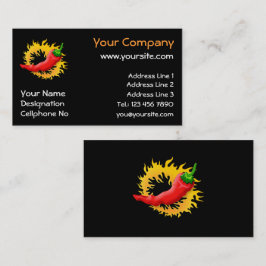 Carte De Visite Poivre avec flamme