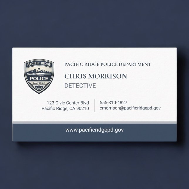 Carte De Visite Police Detective Logo Business Card (Créateur téléchargé)