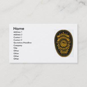 Carte De Visite police du comté de Horry, nom, adresse 1, adresse