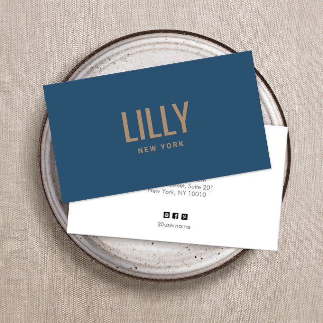 Carte De Visite Police Gras Turquoise (Créateur téléchargé)